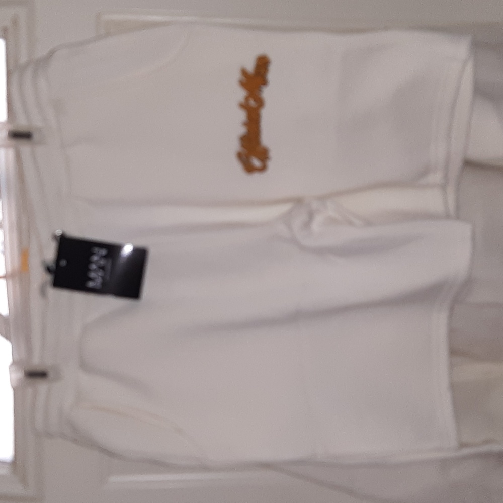 boohooMAN | Oficial V Neck Sweatshirt Short Tracksuit ECRU-L NWT - Picture 6 of 7